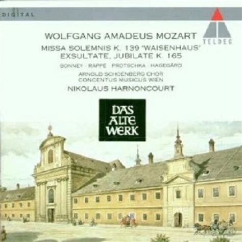 Mozart Missa Solemnis Waisenhausmesse Exsultate Jubilate Cd 1990