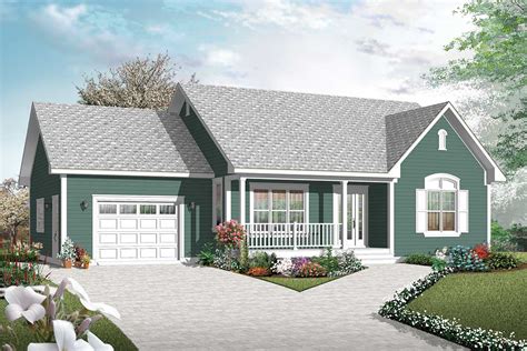 2 Bedroom Ranch With Vaulted Spaces 21877dr Architectural Designs