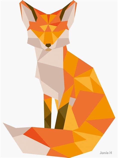 Geometric Fox Sticker by Jamie H in 2021 | Geometric art animal, Geometric design art, Geometric ...