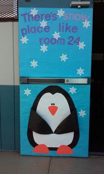 penguin winter door winter door decorations classroom school door decorations door