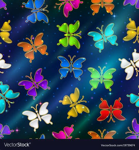 Seamless Pattern Butterflies Royalty Free Vector Image