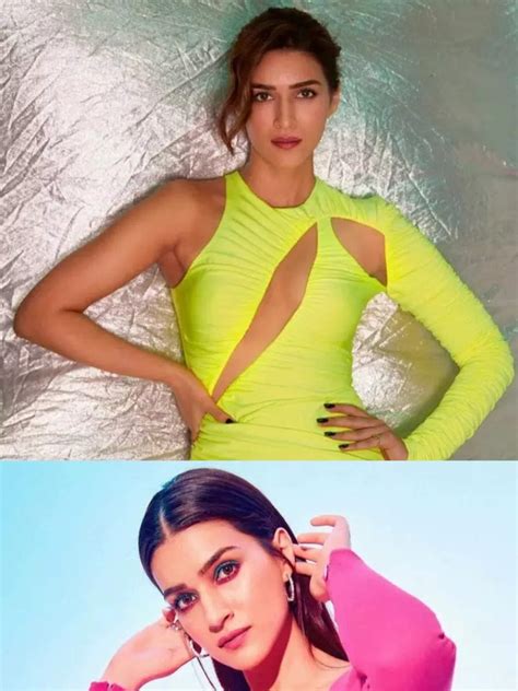 From Neon To Hot Pink Kriti Sanons Love For Short Bodycon Dresses Is Real Times Of India