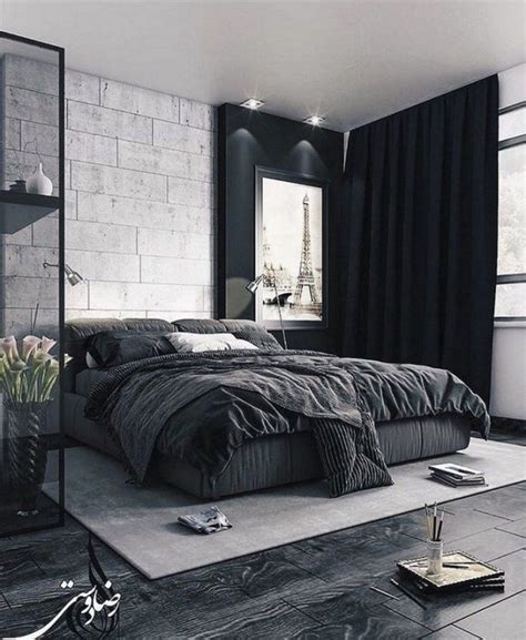 Interior design — a guy's budget bedroom makeover in a small rental apartment. Men'S Bedroom Ideas - Masculine Interior Design Inspiration - Farmhouse Room