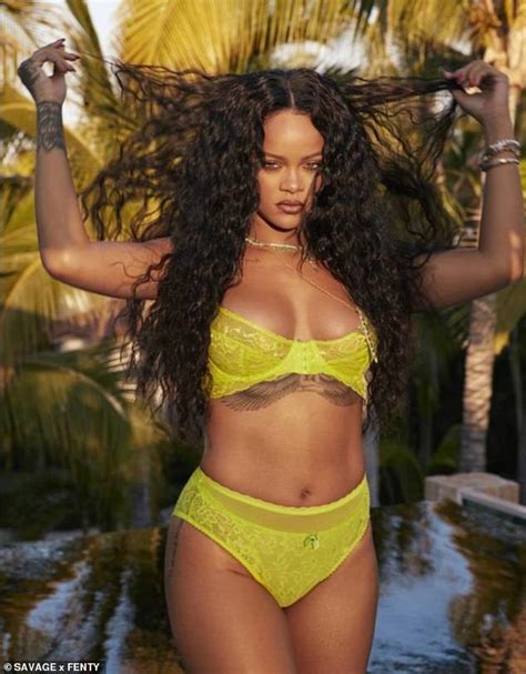 Rihanna Shows Off Her Enviable Curves In Sexy Lingerie Daily Mail Online