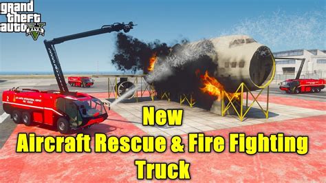 Gta 5 Firefighter Mod New Aircraft Rescue Fire Fighting Truck With