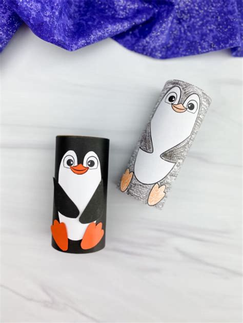 Toilet Paper Roll Penguin Craft Free Template Story Simple Everyday Mom
