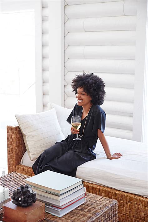 Portrait Of African American Woman In Living Room By Trinette Reed