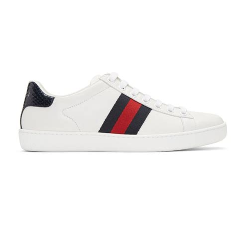 Gucci White Leather Stripe New Ace Sneakers Zapatos Atuendos