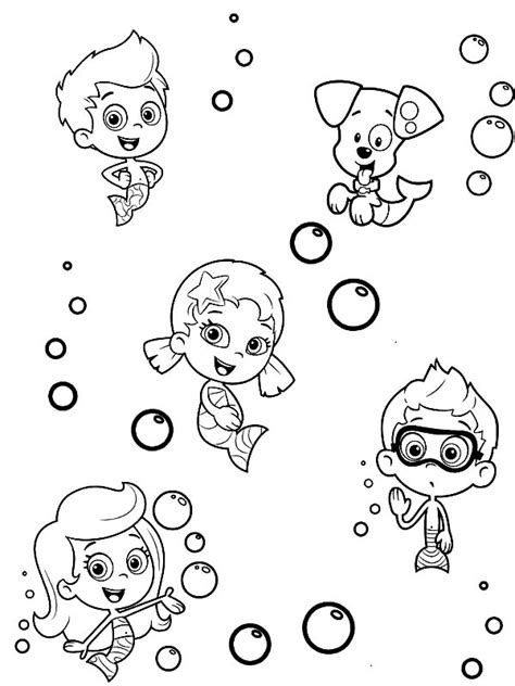 How To Draw Characters From Bubble Guppies Coloring Page How To Draw