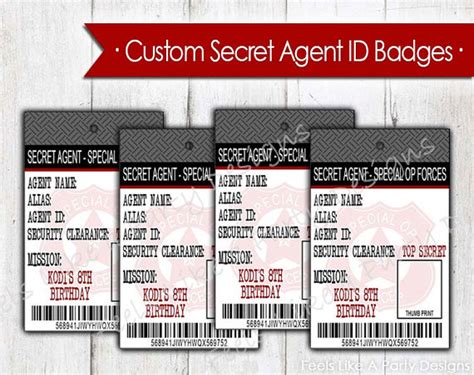 The Secret Agent Id Badges Are On Display