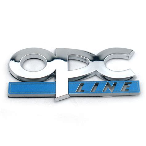 New Chrome Logo 3d Decal Emblem Opc Line Car Sticker For Opel Styling