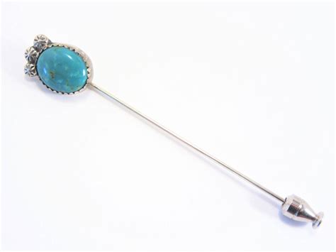 Vintage Sterling Navajo Turquoise Stick Pin Bernice Bonney Etsy