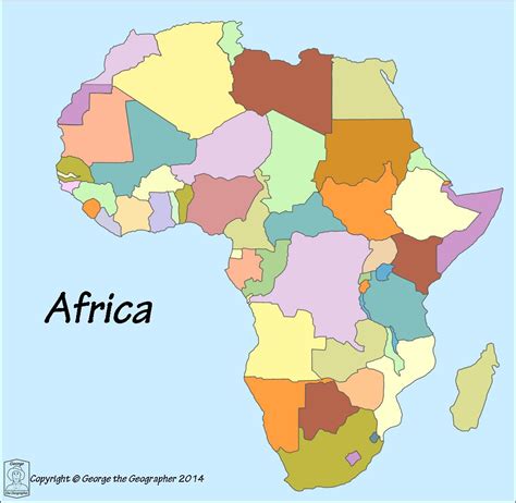 Africa Map Without Names Labeled Map Of Africa With Countries Capital