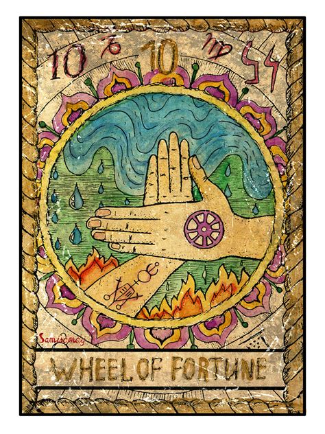 Artstation Wheel Of Fortune The Major Arcana Tarot Card