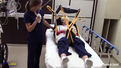 Medcare Care Sling Patient Transfer From Supine To Seated Position