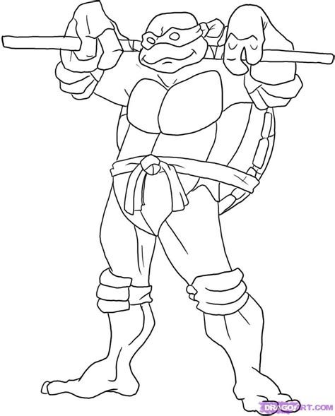 Www.cartonionline.com> coloring pages > drawing of ninja turtles coloring page >. How to Draw Donatello from the TMNT, Step by Step ...