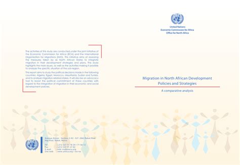 Migration In North African Development Policies And Strategies