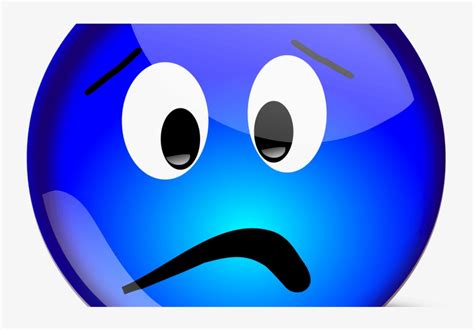 Blue Smiley Face For Free Download On Mbtskoudsalg Sad Emoji Blue Png