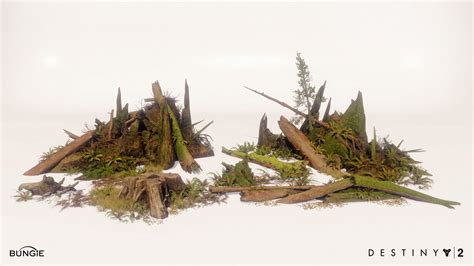 Artstation Destiny 2 Forest Props Steven Klipowicz Nature Art