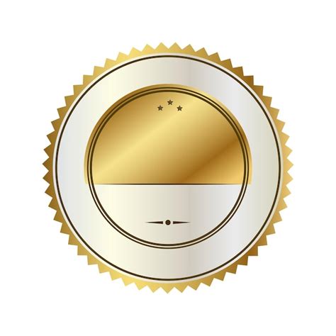 Premium Vector Vector Empty Golden Badge Label Premium Button