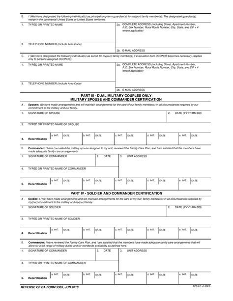 Da Form 5305 Fill Out Sign Online And Download Fillable Pdf