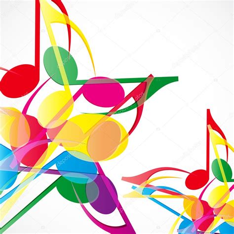 Music Stars Background Colorfull Music Notes ⬇ Vector Image By