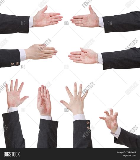 Set Palms Five Fingers Image And Photo Free Trial Bigstock