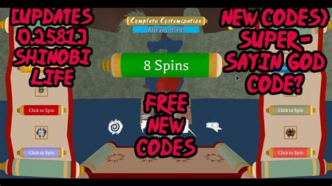 However, redeem shindo life code for free spins in the game and enjoy. Codes In Shinobi Life Roblox
