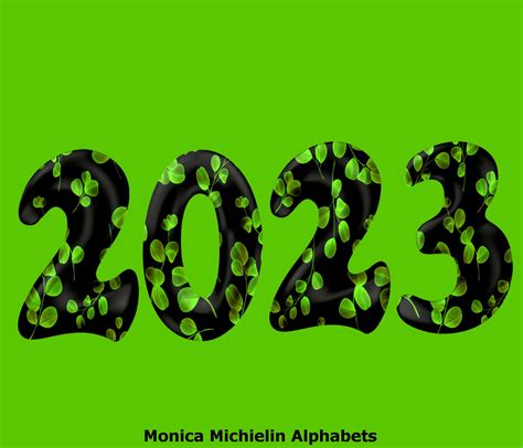 M Michielin Alphabets 2023 ANO NOVO TEXTURAS 2023 TEXTURE NEW YEAR
