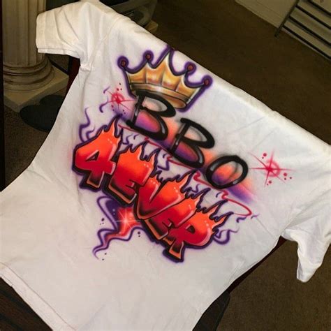 Airbrushed Tigg Custom T Shirt Personalized With Any Name Airbrush T