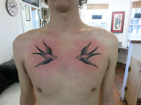 50 Coolest Swallow Tattoos On Chest Tattoo Designs