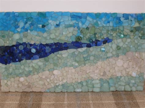 Seaglass Mosaic Sea Glass Mosaic Sea Glass Crafts Sea Glass Art
