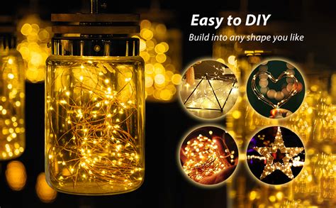 Mikasol Fairy Lights Battery Operated 1 Pack Mini 3 Aaa Battery Powered Copper Wire