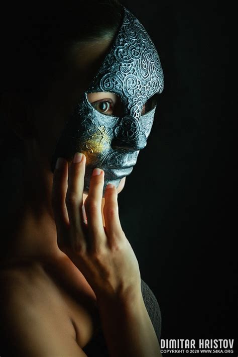 face expressive portrait photography women with full face venetian masquerade masks