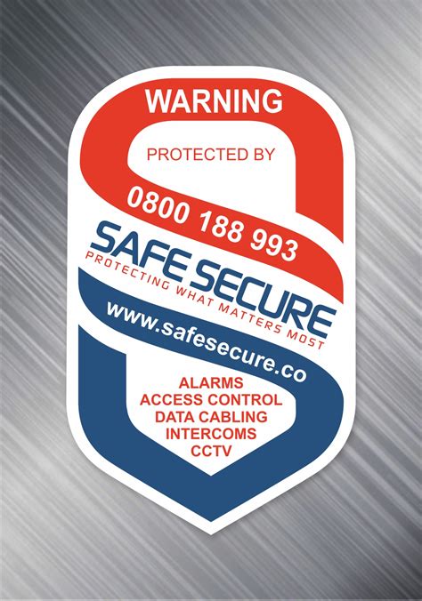 Serious Modern Security Sticker Design For Safe Secure New Zealand