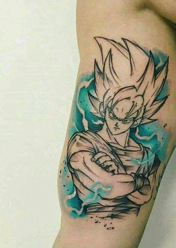 Super Saiyan Goku Tattoo On The Arm Z Tattoo Anime