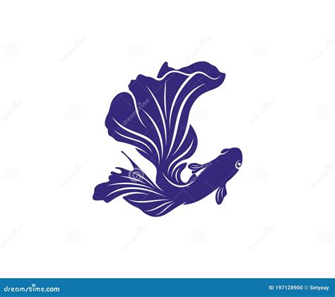 Betta Fish Vector Illustration Fighting Fish Logo Design Template