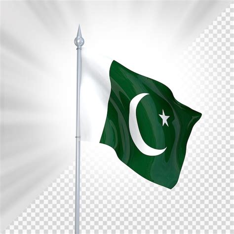 Premium Psd Pakistan Flag 3d Render