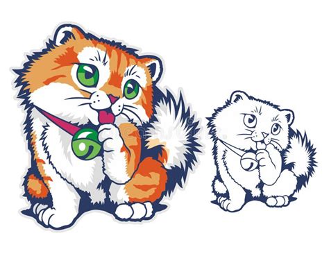 Funny Cat Mascot Cartoon Stock Vector Illustration Of Mascot 107860100