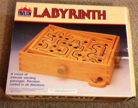 Vintage Pavilion Labyrinth Wooden Maze Game 1987 In Original Box