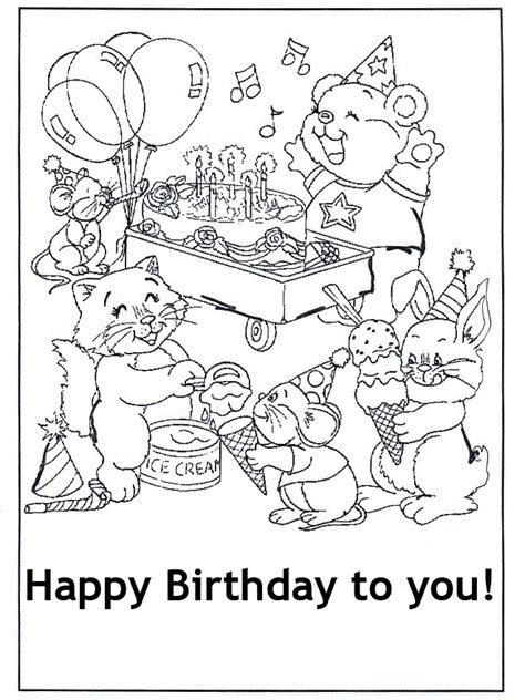 Teach your child how to identify colors and numbers and stay within the lines. Free Printable Happy Birthday Coloring Pages For Kids