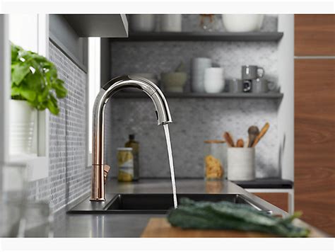 Meet your new virtual kitchen assistant. K-72218 | Sensate Touchless Pull-Down Kitchen Sink Faucet ...