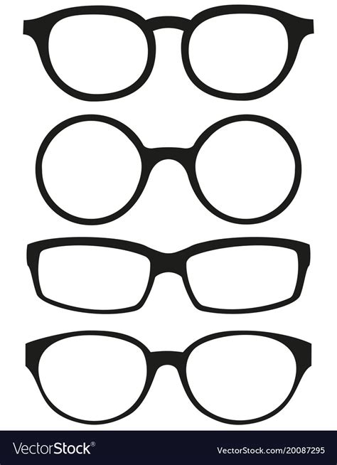 The choice is vast, all the models are created with the most innovative materials to best match every occasion. Cartoon icon poster glasses spectacles silhouette Vector Image