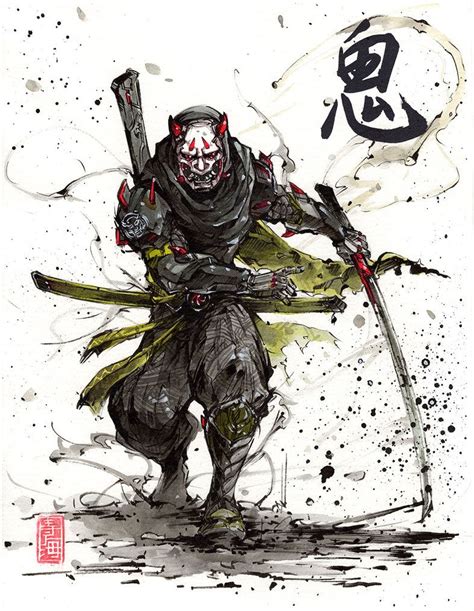 Demon Samurai Genji By Mycks Samurai Artwork Samurai Art Ninja Art