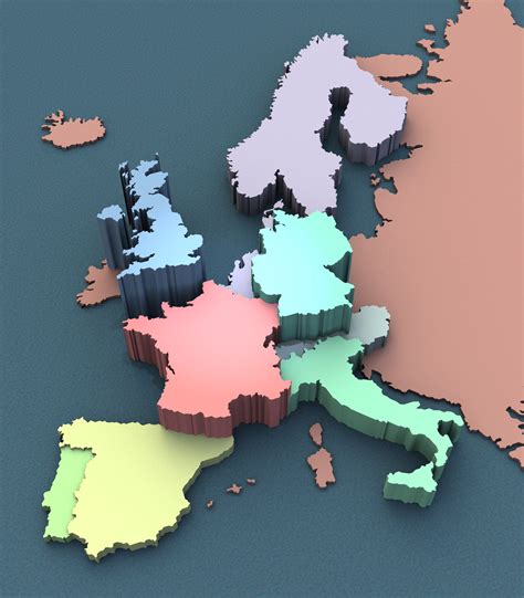 3d Europe Map Jurgen Ziewe Projects Debut Art