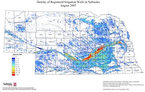 Location Of Irrigation Wells In Nebraska Unl Water