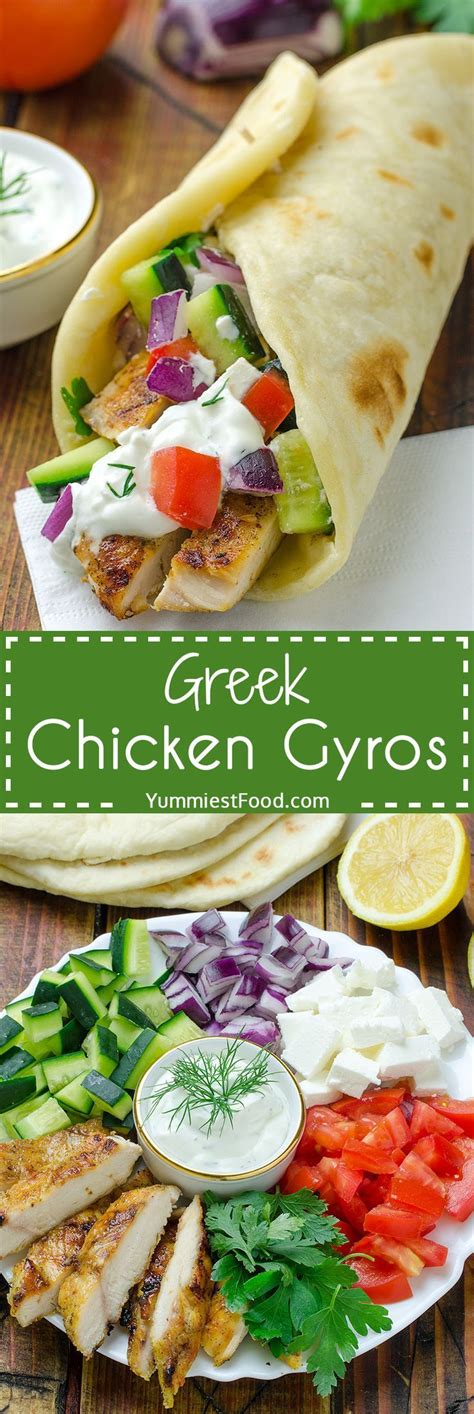 you can easily make greek chicken gyros with tzaziki sauce and pita flatbread at home and enjoy