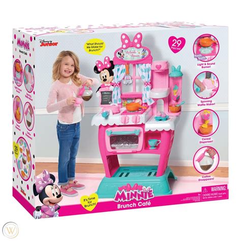 Minnie Mouse Kitchen Play Set Kids Girls Pink Pretend Toys Children
