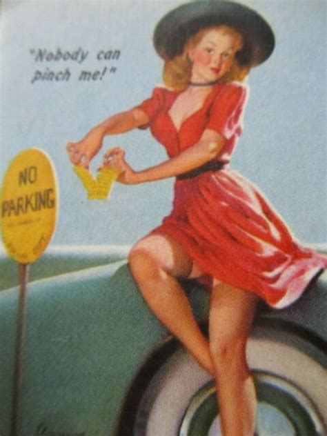 Colorful Comic Vintage Risque Female Adult Postcards Calendars
