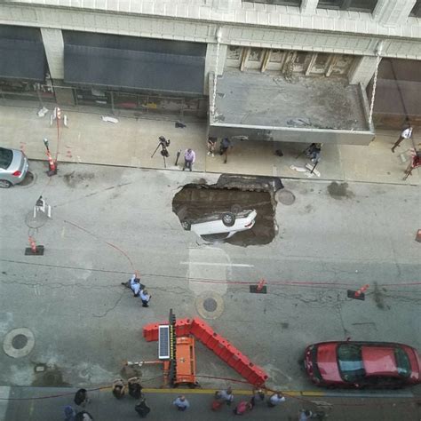 He Stopped At A Downtown St Louis Gym While He Worked Out A Sinkhole